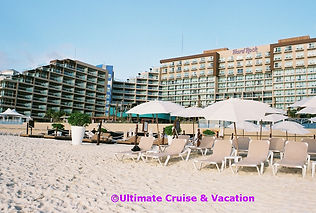 Beach looking toward Hard Rock Hotel Cancun