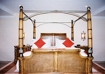 King bed in Oceanfront Suite, The Royal in Playa del Carmen