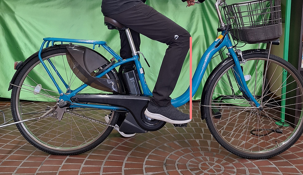 自転車のサドルの調整方法~前後の位置チェック