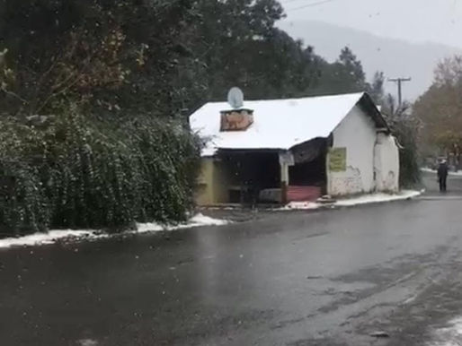 Sierra de Àlvarez se llena de agua nieve