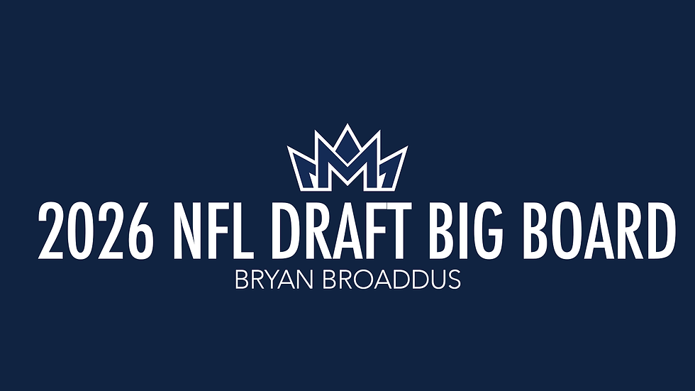 Bryan Broaddus Releases Official 2026 NFL Draft Big Board