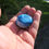 Thumbnail: Ham8306 Blue agate tumbled stone polished