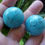 Thumbnail: D0113 GemQz TURQUESITE SPHERE Pair CHINA !!!!