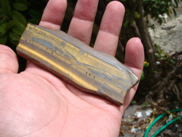 Thumbnail: Ham8214  Tiger eye slab small piece