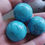 Thumbnail: D0708 GemQz TURQUESITE Carved SPHERE 30 mm 3 pcs Cute !!