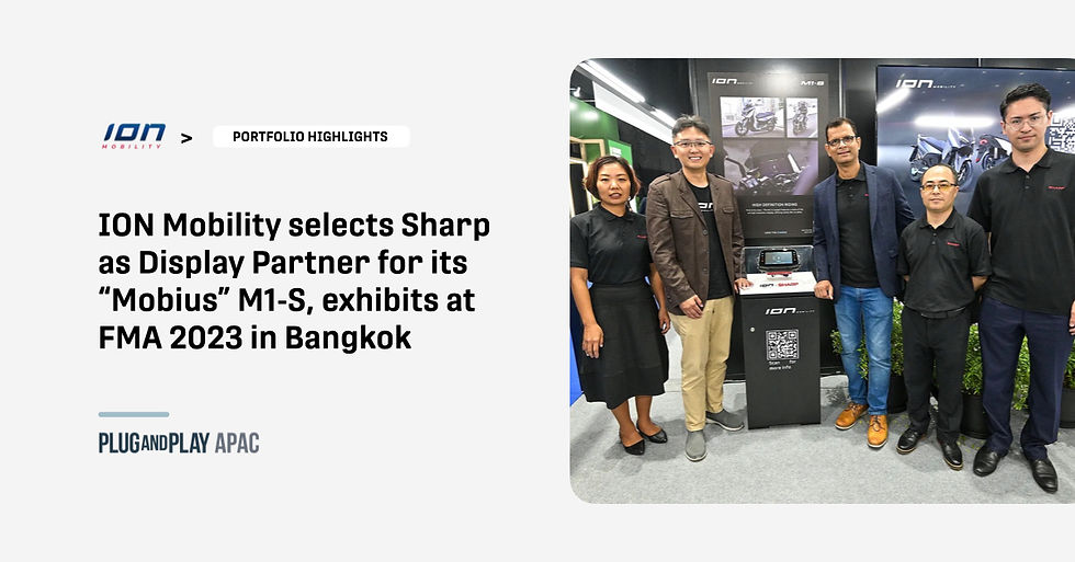 ION Mobility selects Sharp as Display Partner for its “Mobius” M1-S, exhibits at FMA 2023 in Bangkok