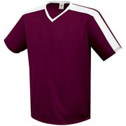 maroon/white