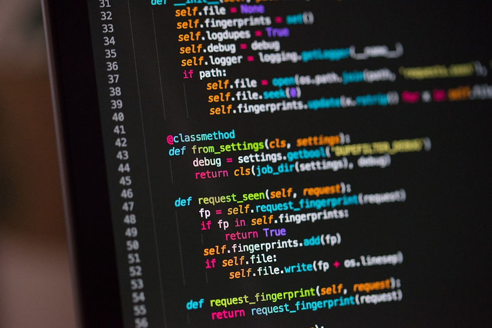 A monitor showing code, illustrating repository-aware AI coding assistants