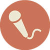 Icono de micrófono Brown