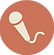Microphone Icon Brown