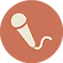 Icono de micrófono Brown