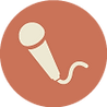 Microfone Ícone Brown