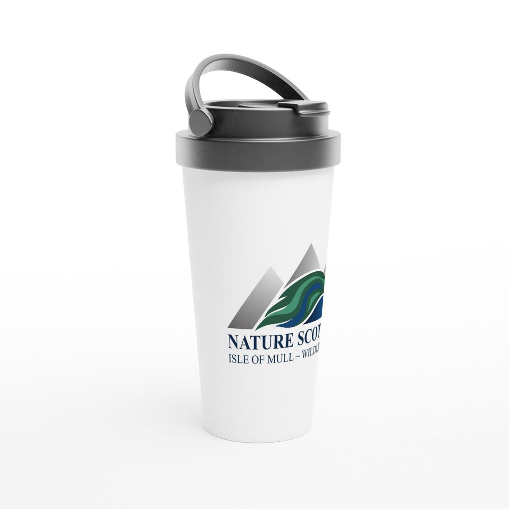 Nature Scotland - White 15oz Stainless Steel Travel Mug