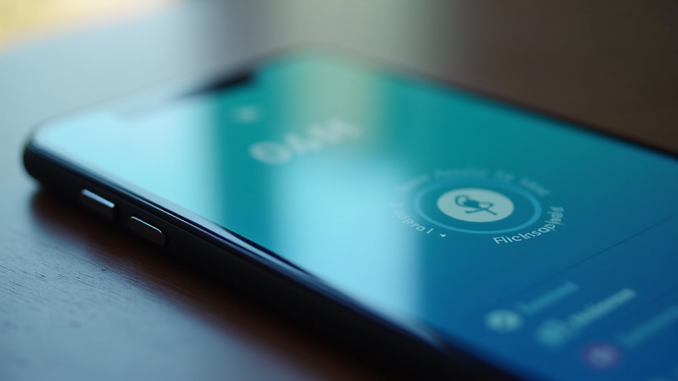 Close-up view of a smartphone displaying a healthcare app interface