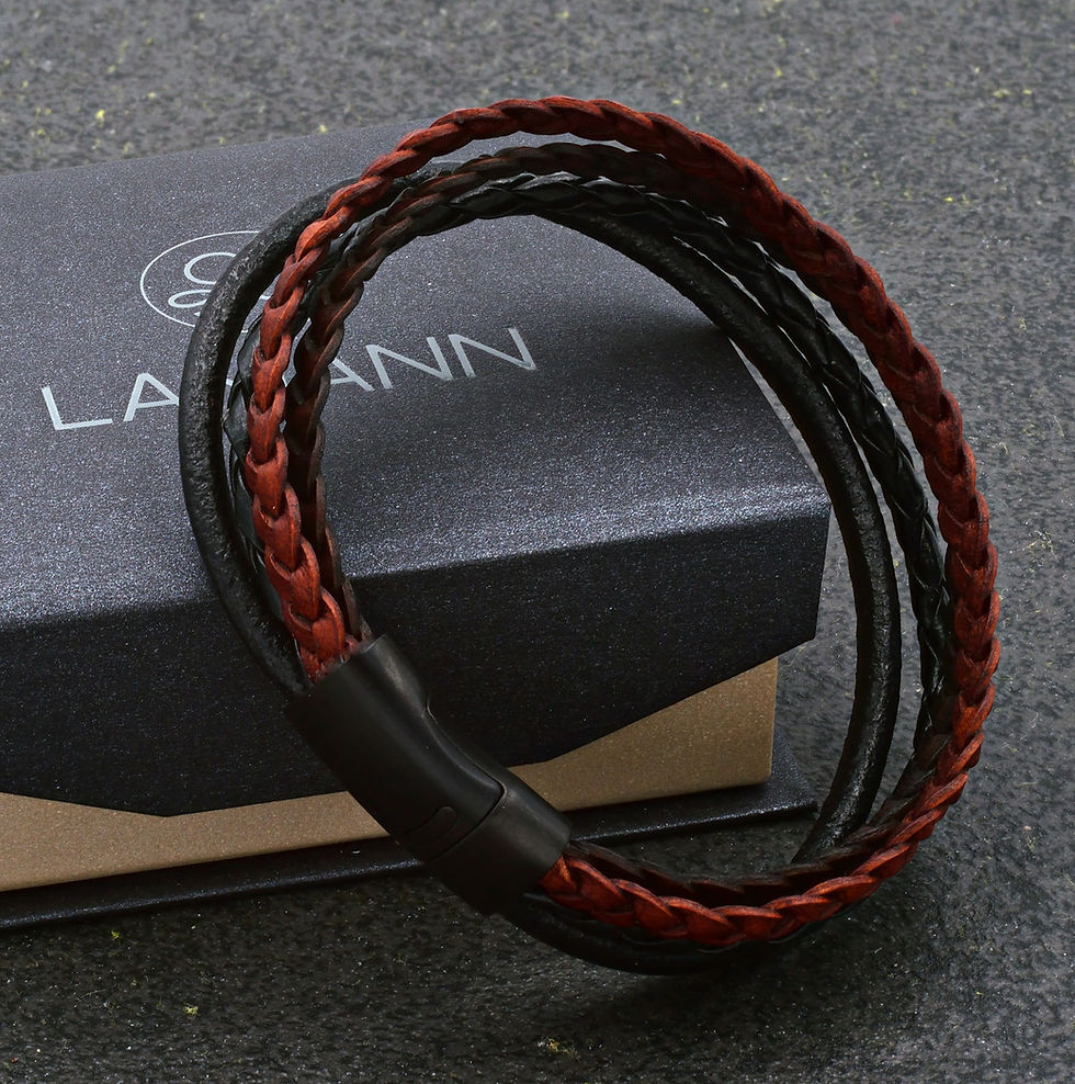 Miniaturebillede: Romulus / Læderarmbånd med slidstærk magnetlås