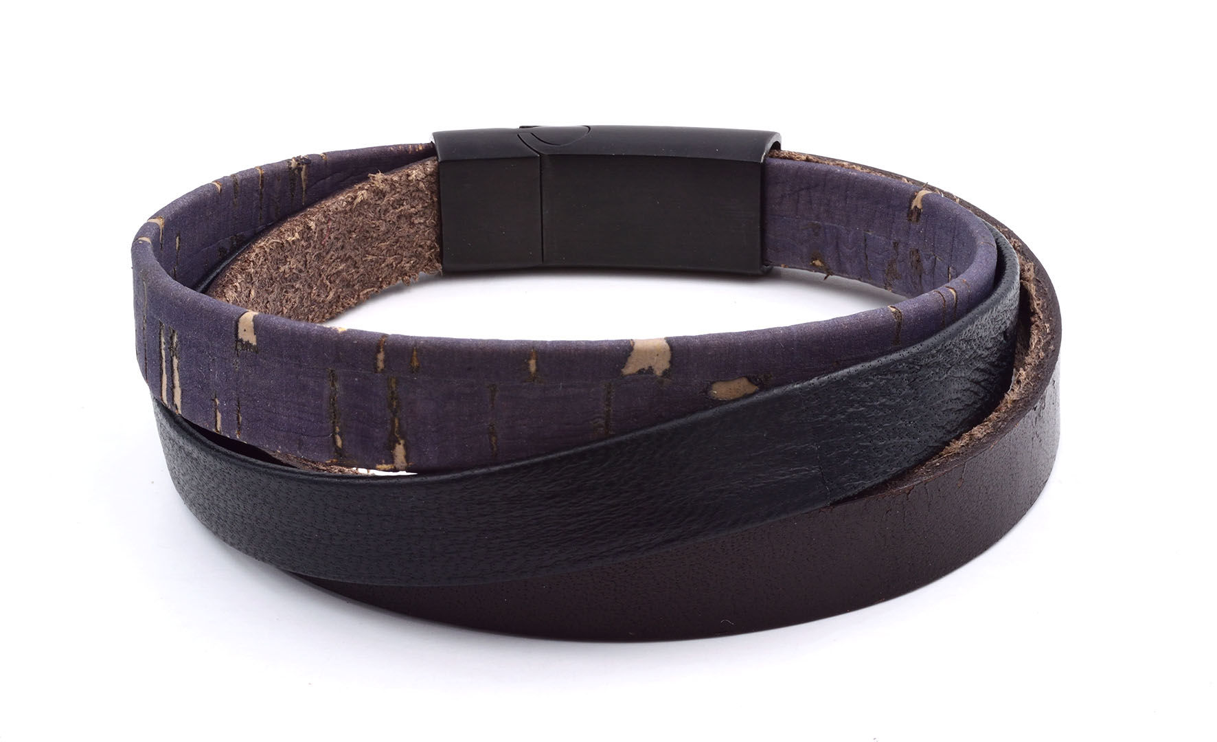 Boreas / Fladt læderarmbånd med slidstærk magnetlås