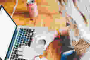 woman at computer