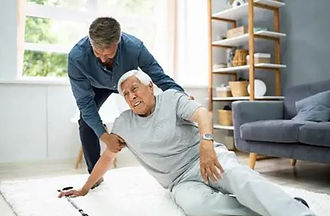 fallen senior man
