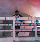 cameron elie on set in a beat