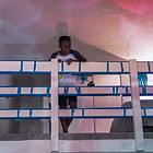 cameron elie on set in a beat