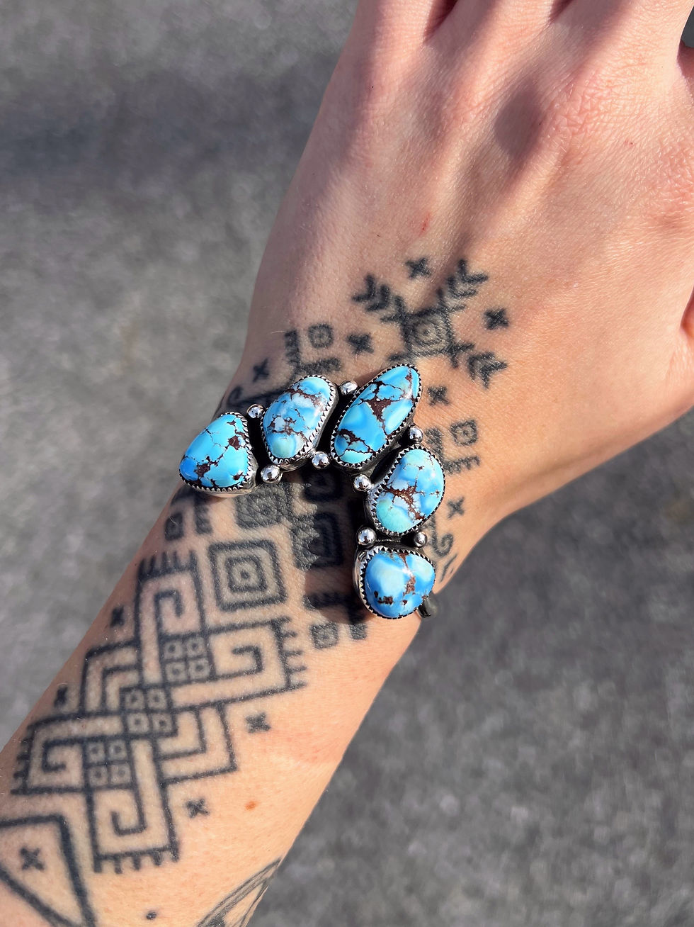 Thumbnail: Golden Hills Turquoise Cuff