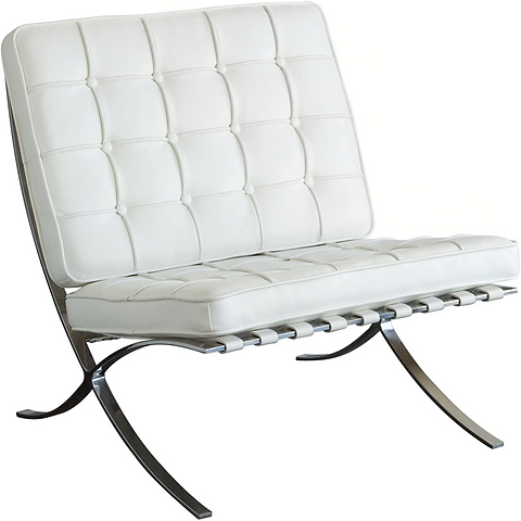 Barcelona Chair White Christopher Kennedy