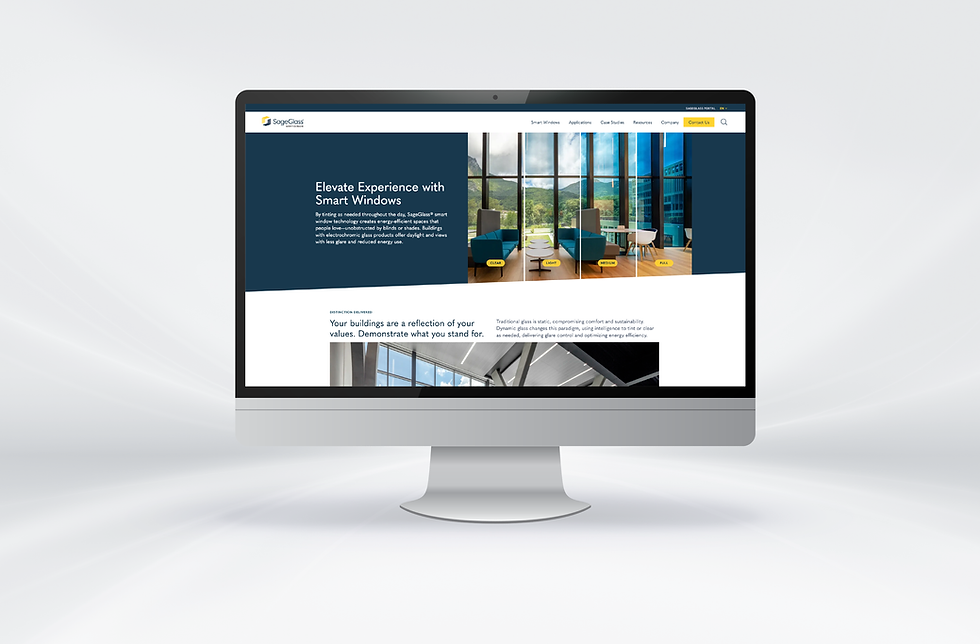 SageGlass Website screen capture