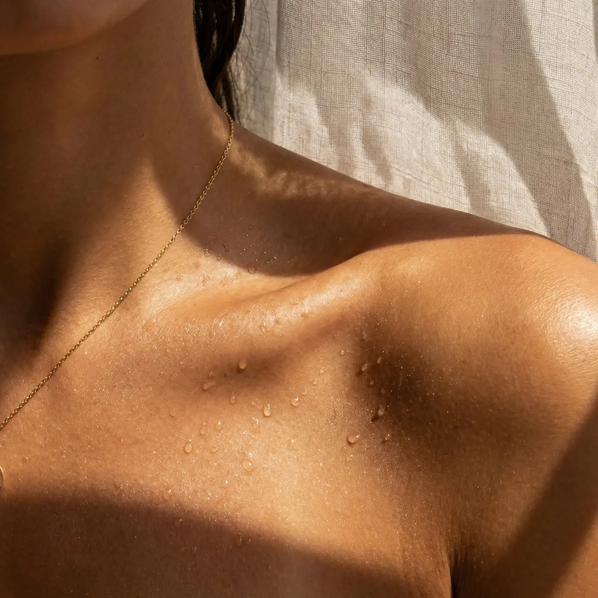 Golden bronzed skin