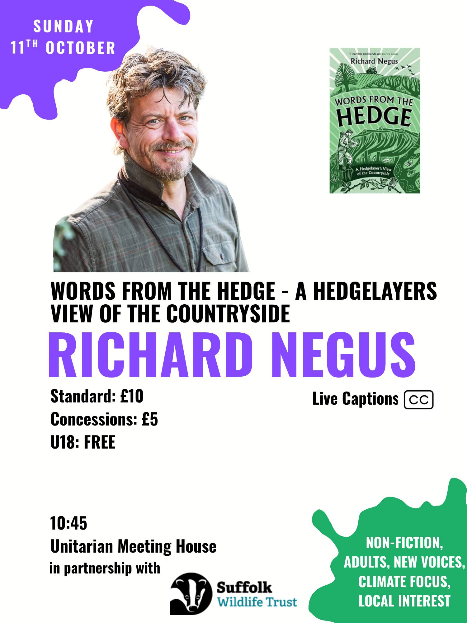 Words From The Hedge | 10:45 Sun 11 Oct | UMH