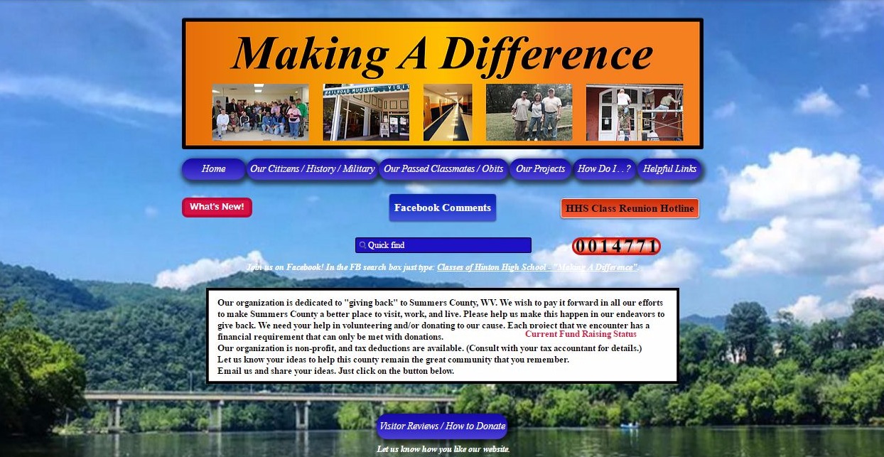 Classes of Hinton High School "Making A Difference"