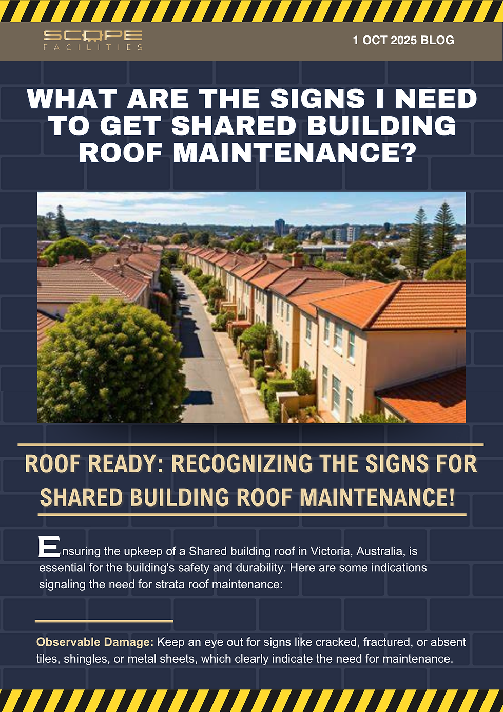 ROOF READY: RECOGNIZING THE SIGNS FOR SHARED BUILDING ROOF MAINTENANCE