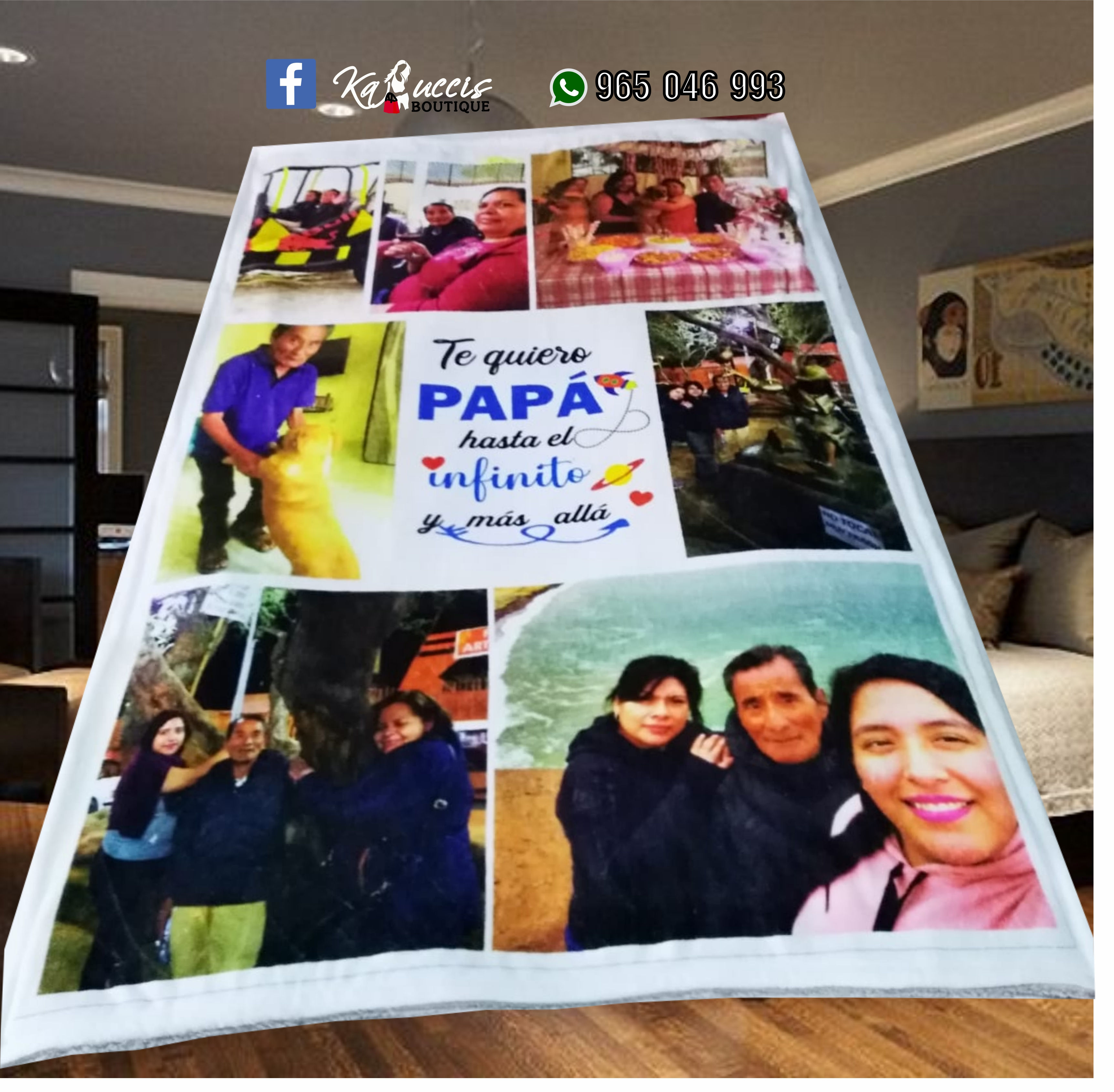 Colcha personalizada con fotos