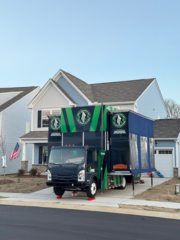 Mobile Mulligans golf truck set up for a golf themed birthday party in Angier North Carolina