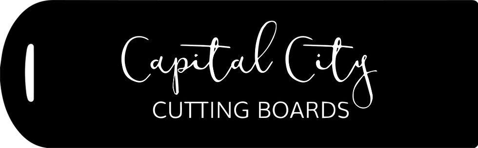 Banner featuring Capital City Cutting Boards' logo, symbolizing excellence in kitchen services.
