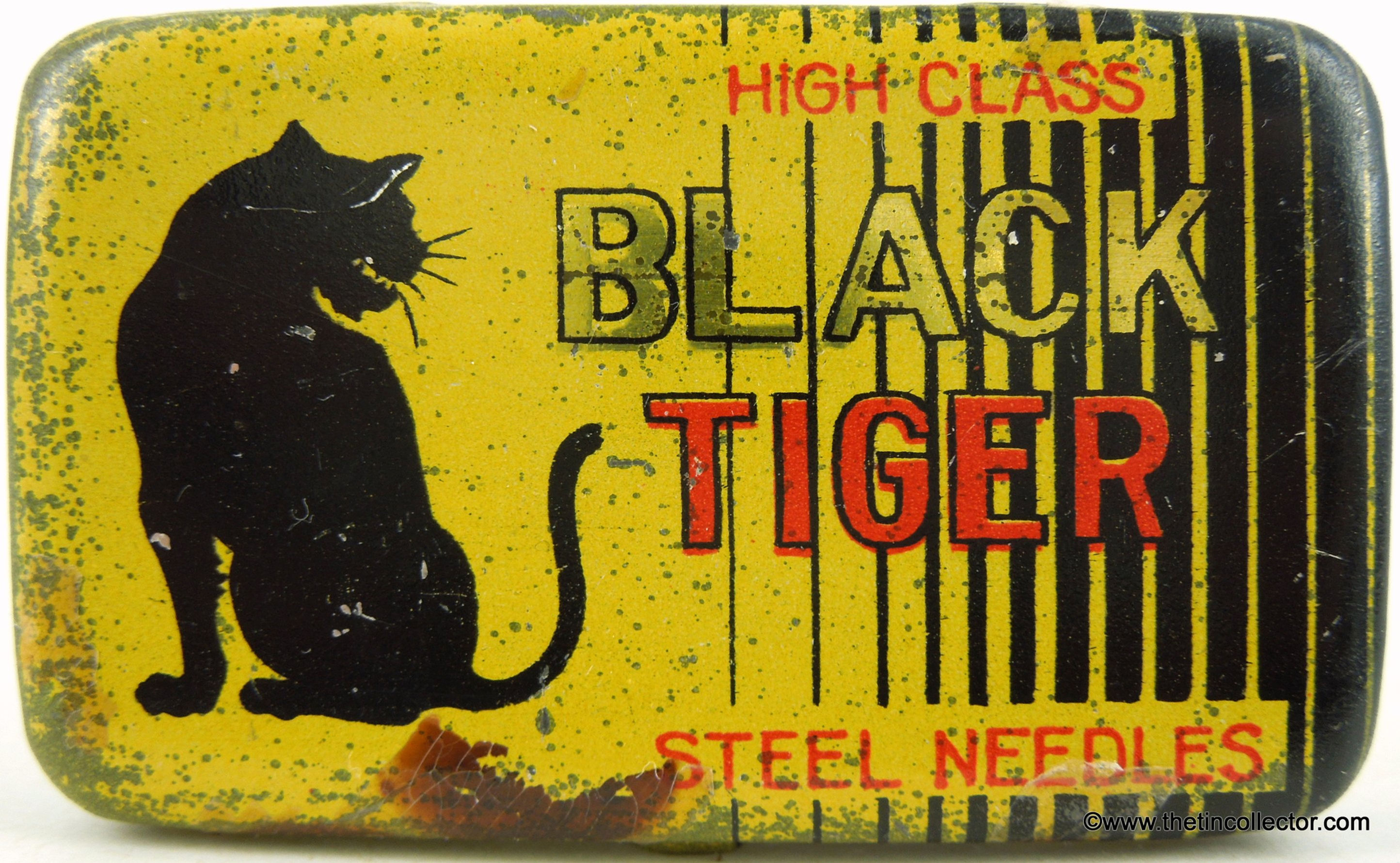 BLACK TIGER Gramophone Needle Tin