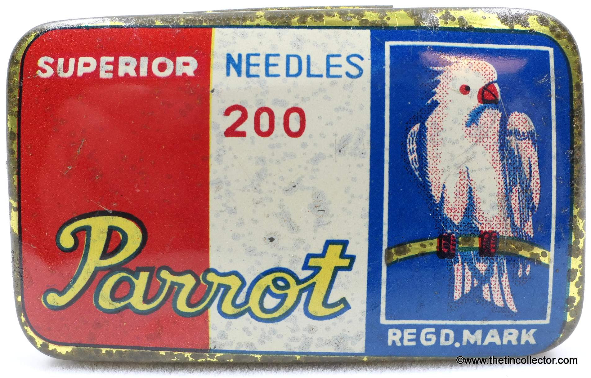 PARROT Gramophone Needle Tin - Striped Version