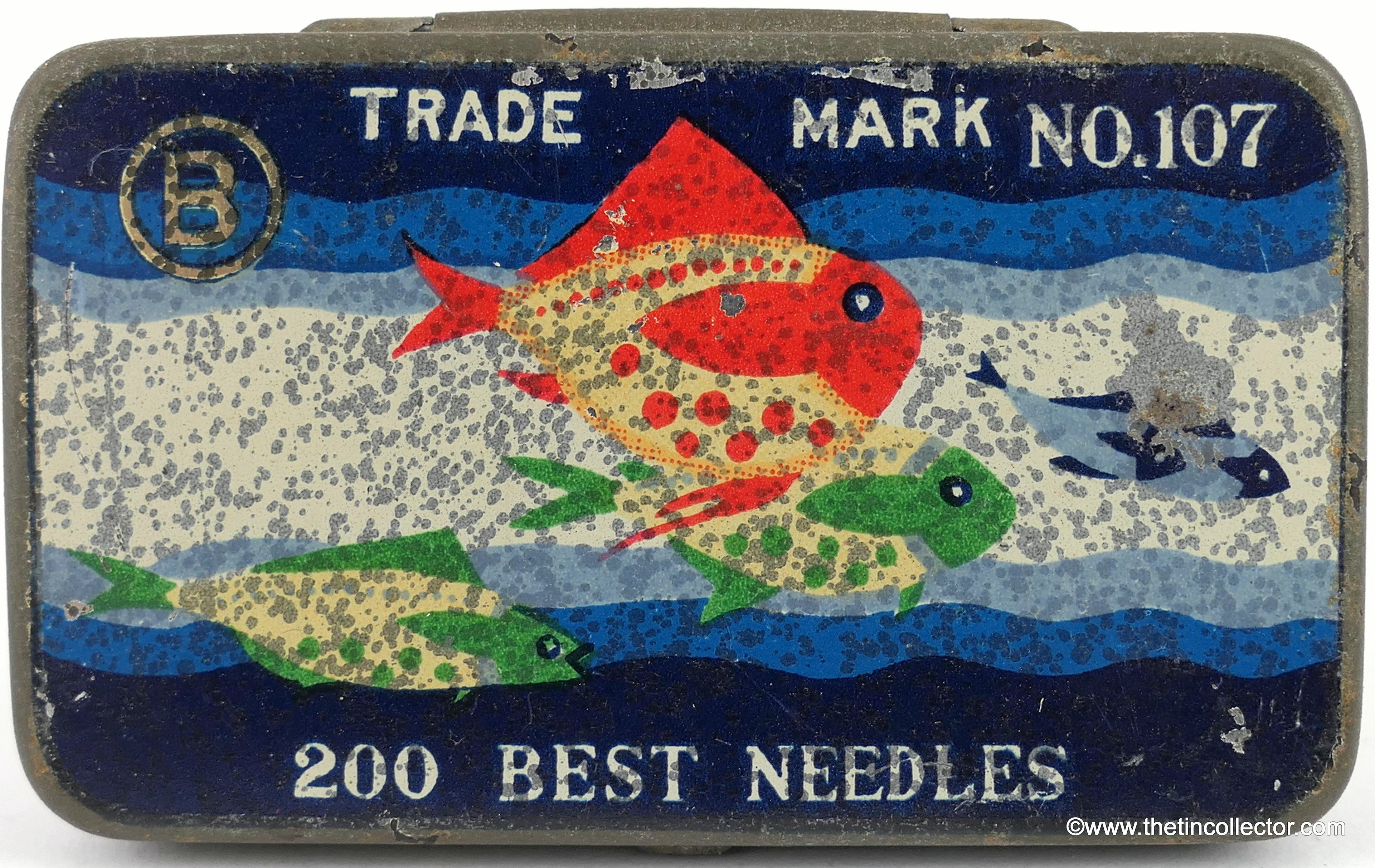 TRADE MARK No. 107 Gramophone Needle Tin