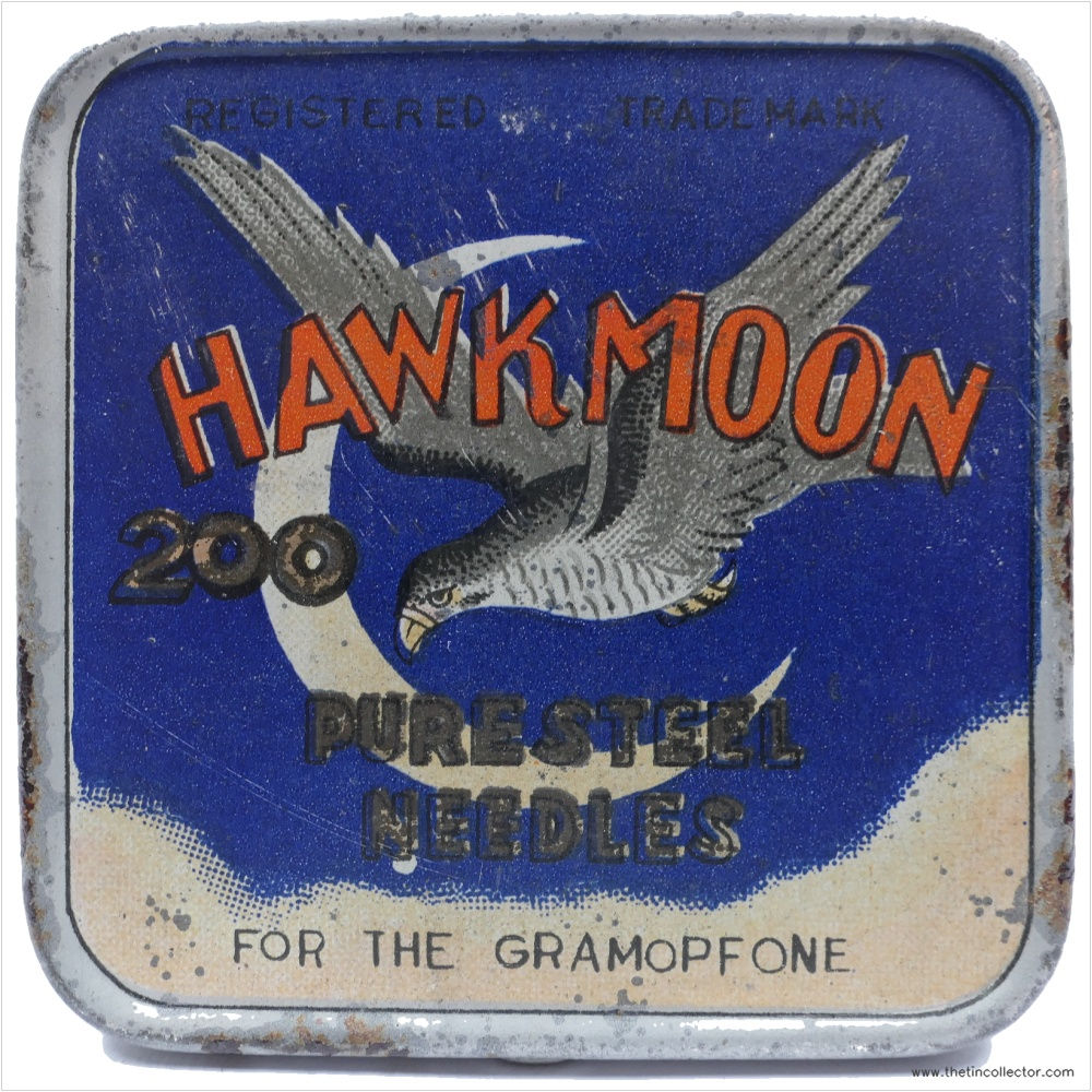 HAWK MOON Gramophone Needle Tin