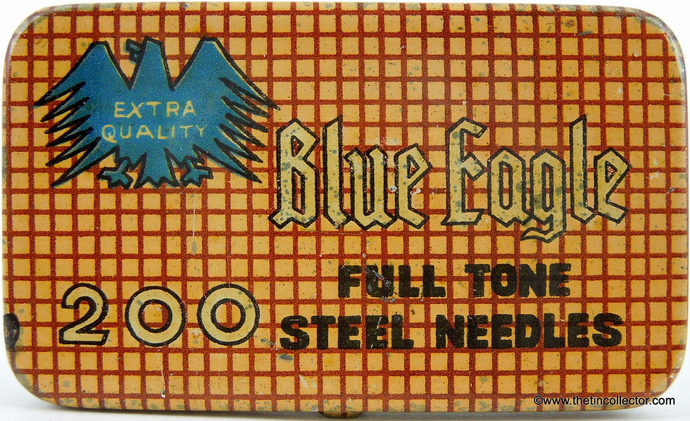 Blue Eagle Gramophone Needle Tin