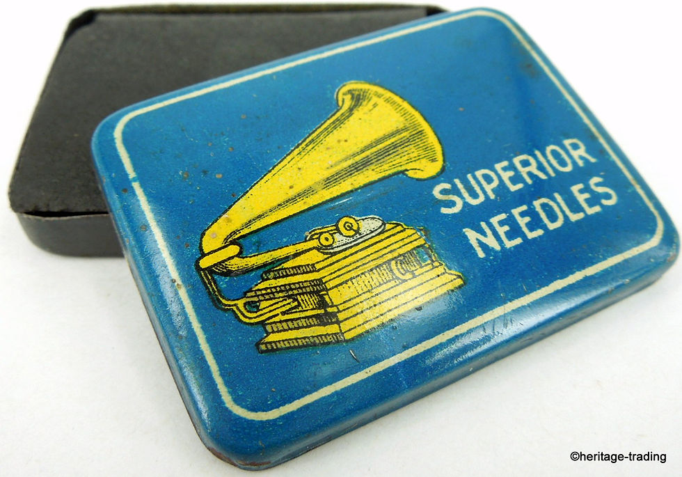 Miniature : SUPERIOR NEEDLES Gramophone Needle Tin