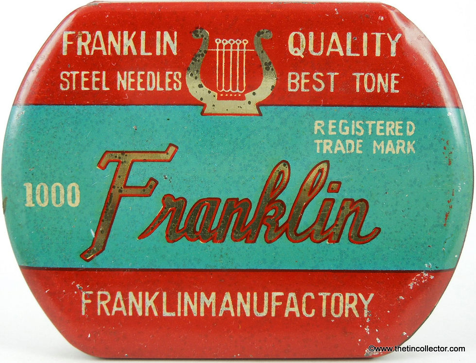 FRANKLIN 1000Gramophone Needle Tin