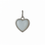 Thumbnail: Silver-Plated Heart Charm Earrings with Frosted Glass Finish