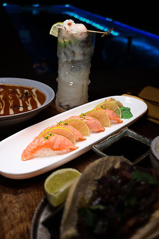 Salmon appetizer for the Valentine's Day Dinner