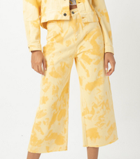 High Rise Relax Jean Yellow Tie Dye