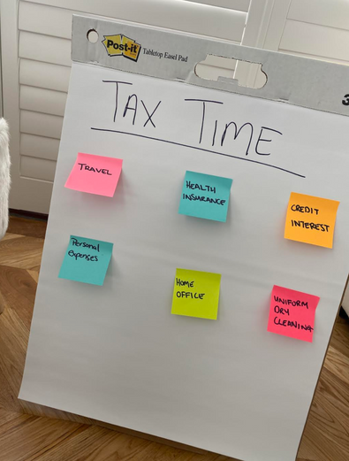 Organising your tax using Post-it teamwork tools