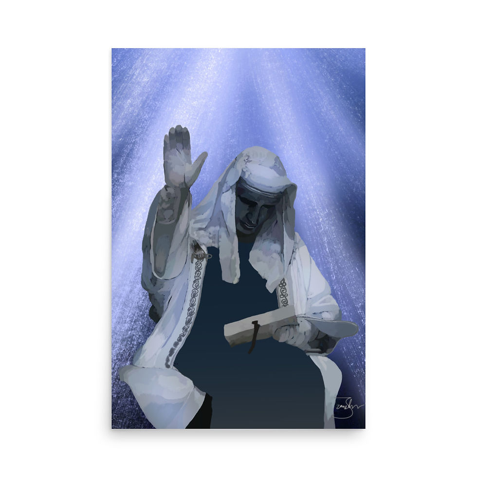 Thumbnail: king baldwin, purple light, digital art, kingdom of heaven art, art, art print, fine art, modern art, matte print, Zuurbier
