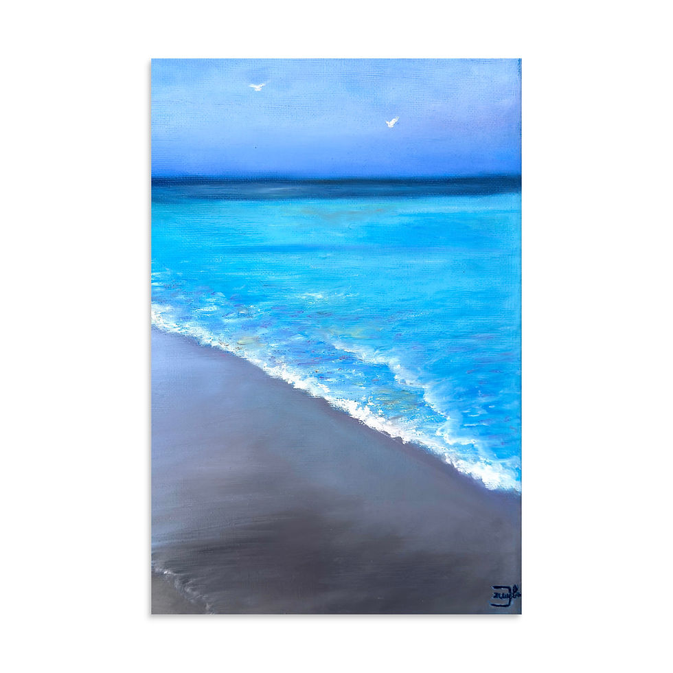 Thumbnail: sea scape, ocean, beach painting, Art, art print, fine art, modern art, home decor, Jake Zuurbier art, modern art print