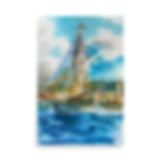 Sailboat, oil pastel art, sailboat art print, Jake Zuurbier, italian lake, vibrant, sailing art, artwork, centerpiece art
