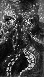 fantasy art, science fiction art, medusa, illustrator, Jake Zuurbier art, art print, cheap art, home decor, original art, dutch artist, dutch master, fantasy drawing, creature art, creature drawing, pencil art, graphite art