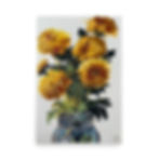 flowers, yellow flowers, oil pastel, van gogh, art, art print, fine art, modern art, matte print, Jake Zuurbier art, modern